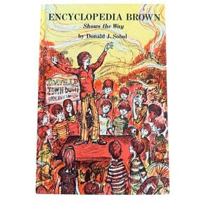 Weekly Reader Kids Book Encyclopedia Brown Shows the Way OS Yellow Vintage 1972